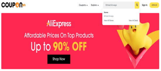 Etihad Airways Search Store