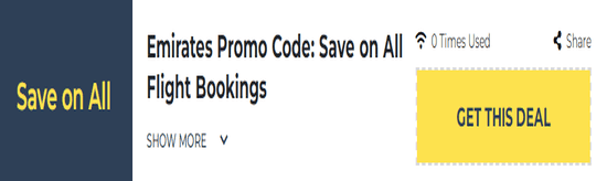 Emirates Show Coupon