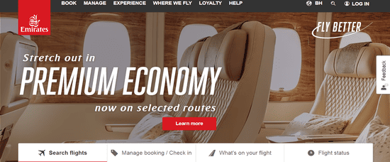 Emirates Website