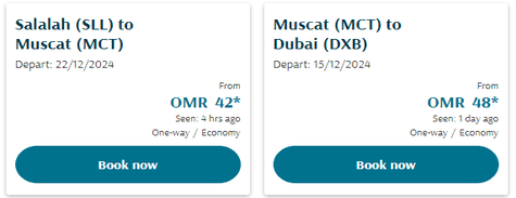 Oman Air Popular Flights