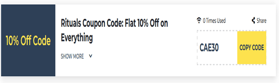 Rituals Show Coupon