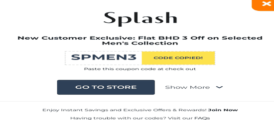 Splash Copy Code