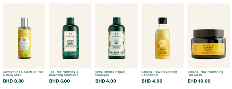 The Body Shop Haircare Products
